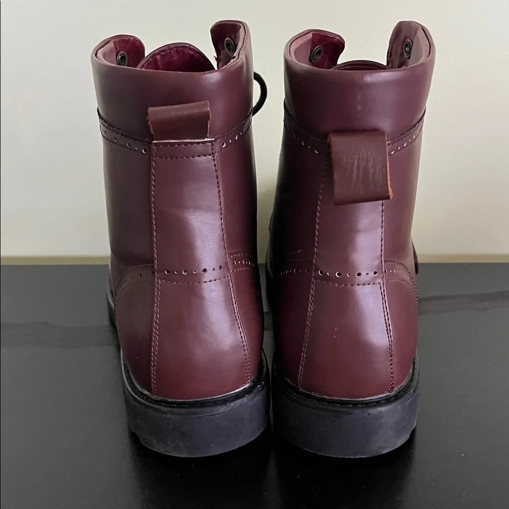 Men's Lace Up Chukka Boots in a reddish-brown leather